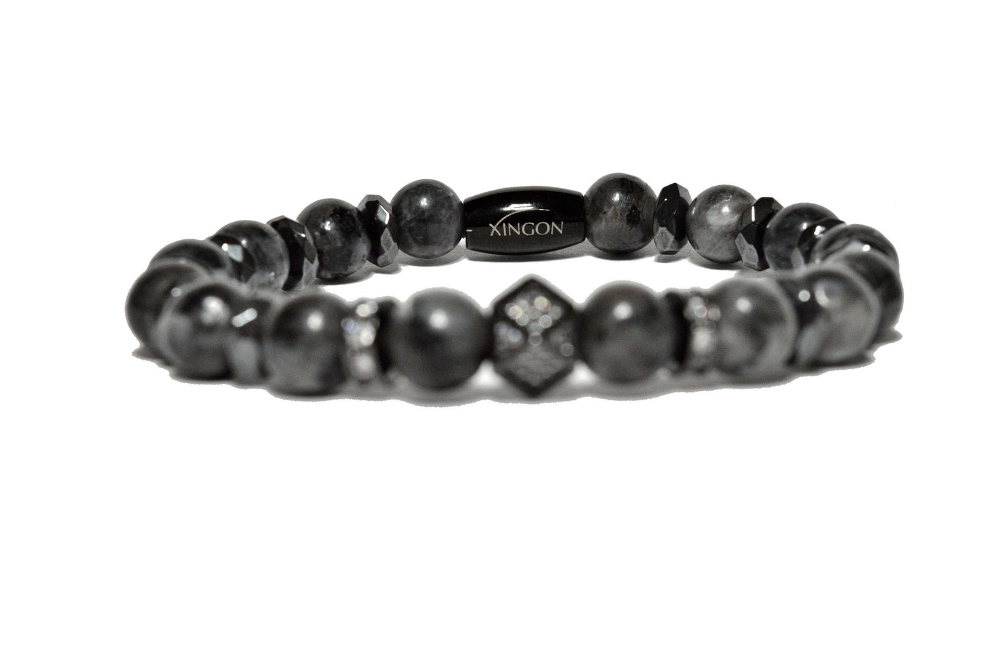 Xingon Black Labradorite Hematite Bracelet